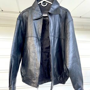 Harbour Black Leather Coat